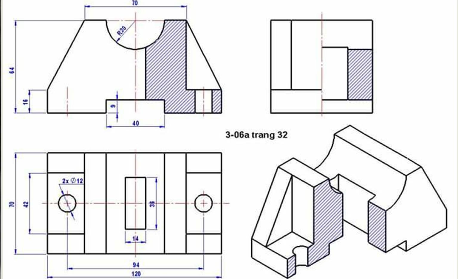 Luyện tập vẽ CAD 2D từ cơ bản tới nâng cao cho người mới bắt đầu