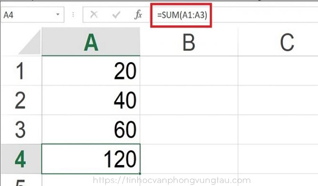 Hướng dẫn cách sử dụng hàm Sum trong excel