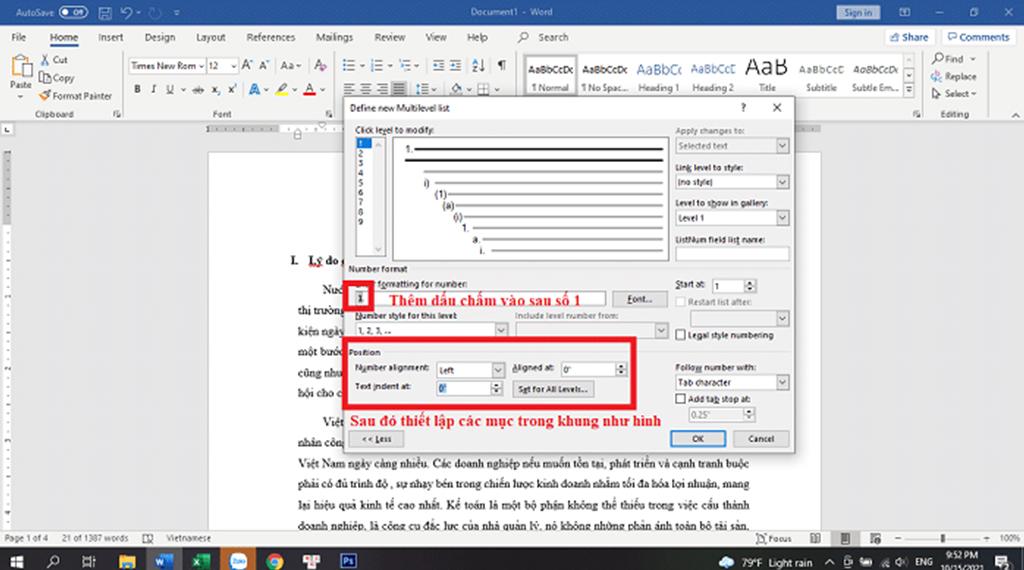 huong dan cach tao muc luc trong word 5