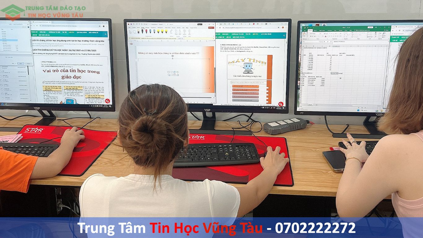 khóa học tin học cấp tốc ở vũng tàu