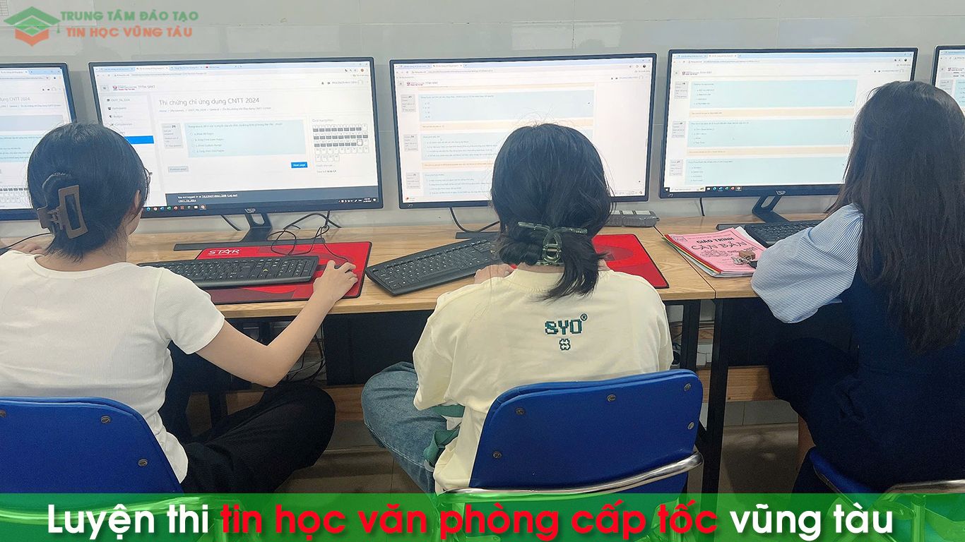 Khóa học tin học nâng cao cấp tốc ở vũng tàu