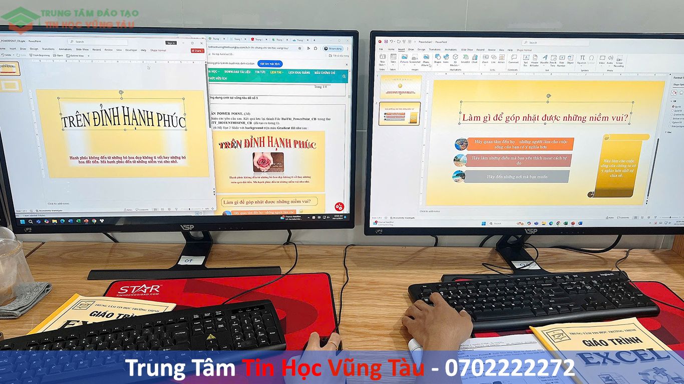 Khóa học tin học văn phòng dành cho giáo viên tại vũng tàu