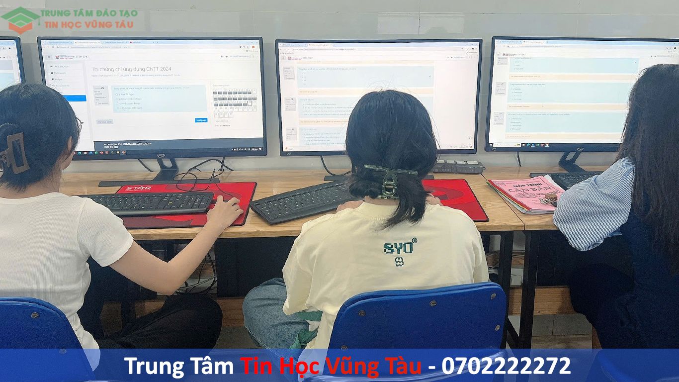 Lớp học tin học văn phòng nâng cao cấp tốc ở vũng tàu