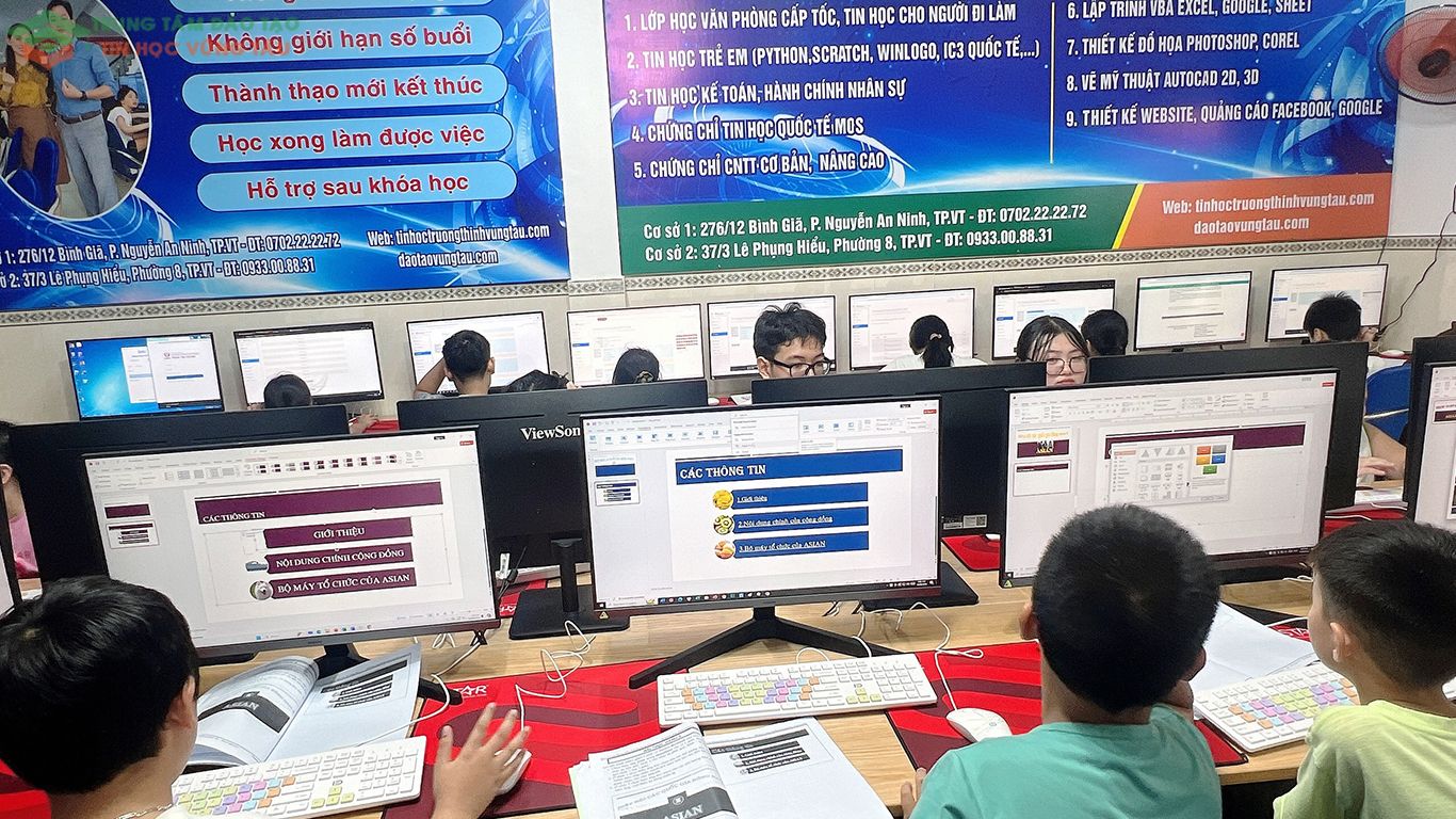 trung tâm đào tạo tin học cho học sinh vũng tàu