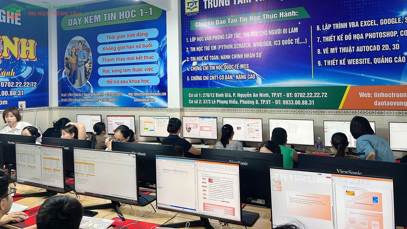 trung tâm đào tạo tin học ở vũng tàu