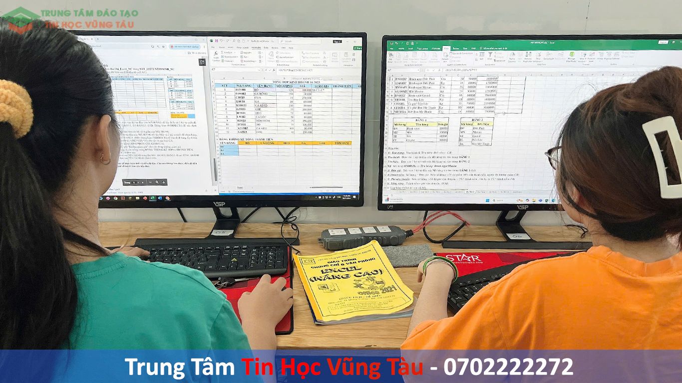 Luyện thi excel tại vũng tàu